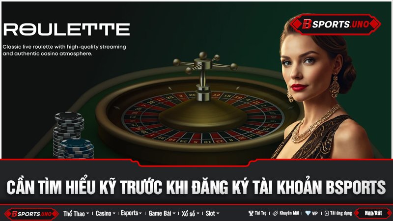 Giao diện trò chơi Roulette và người mẫu đại diện của Bsports