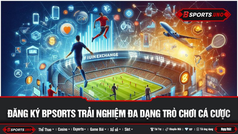 Hình ảnh sân vận động với biểu tượng trò chơi cá cược hiện đại