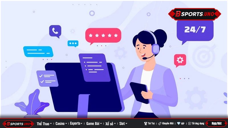 Nhân viên chăm sóc khách hàng hỗ trợ rút tiền 24/7