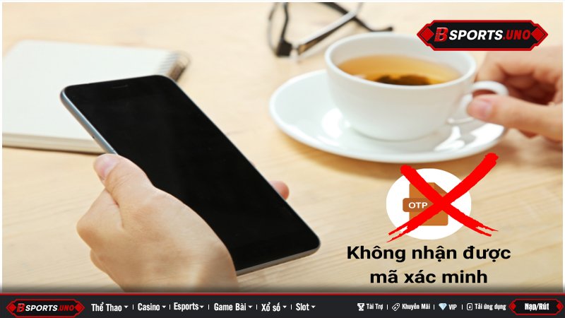 Hình minh họa không nhận được mã OTP xác minh từ Bsports